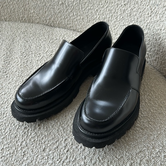 COS Black Leather Lug-Sole Slip-On Loafers main image 6